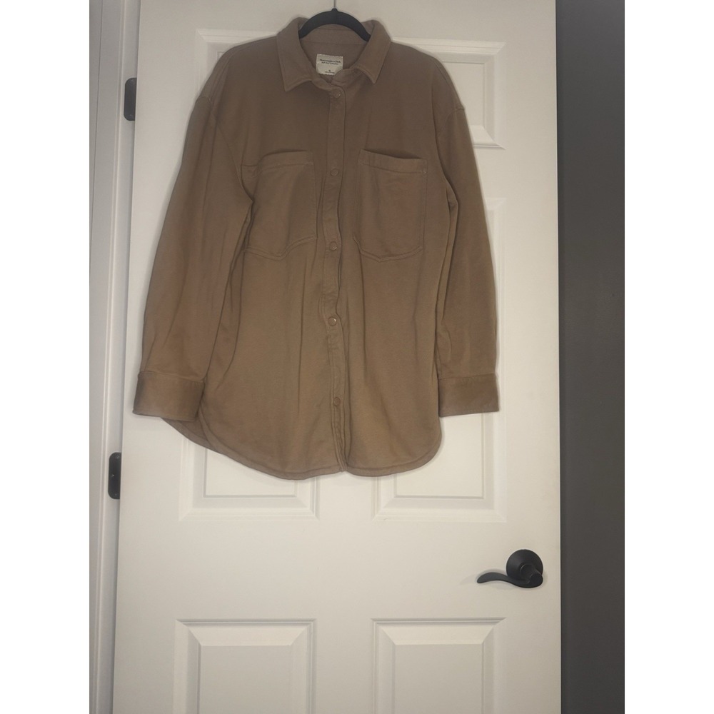 Abercrombie And Fitch Soft A And F Collection Shacket Brown Xl